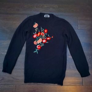 Basement black embroidered sweater